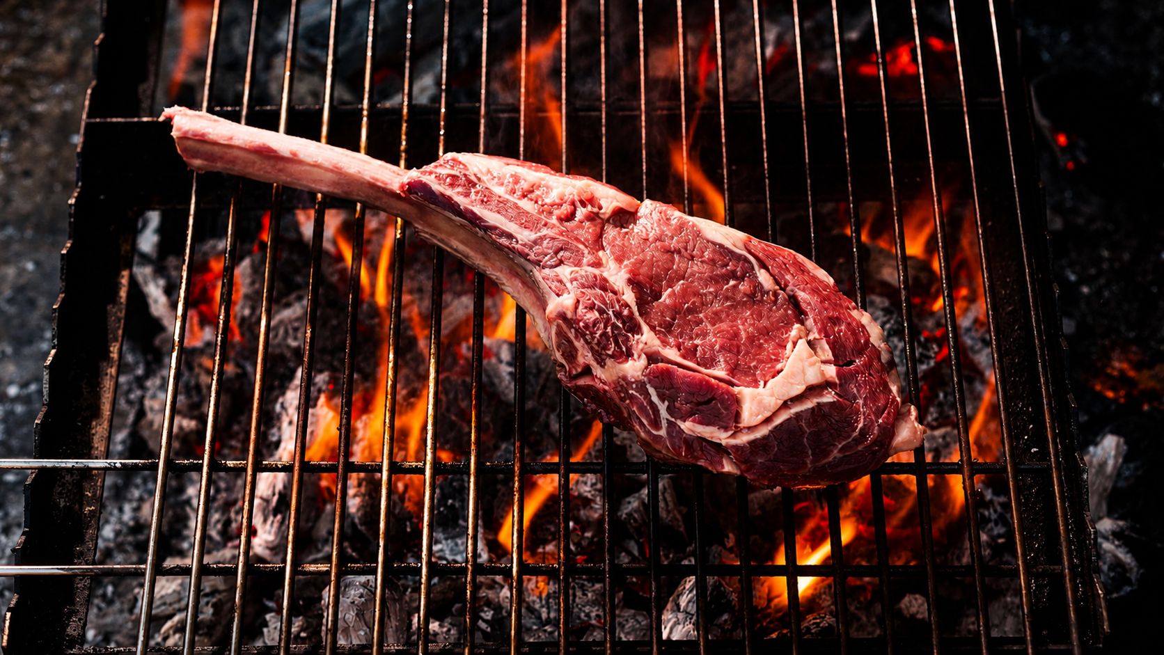 Tomahawk-Grill-flammen