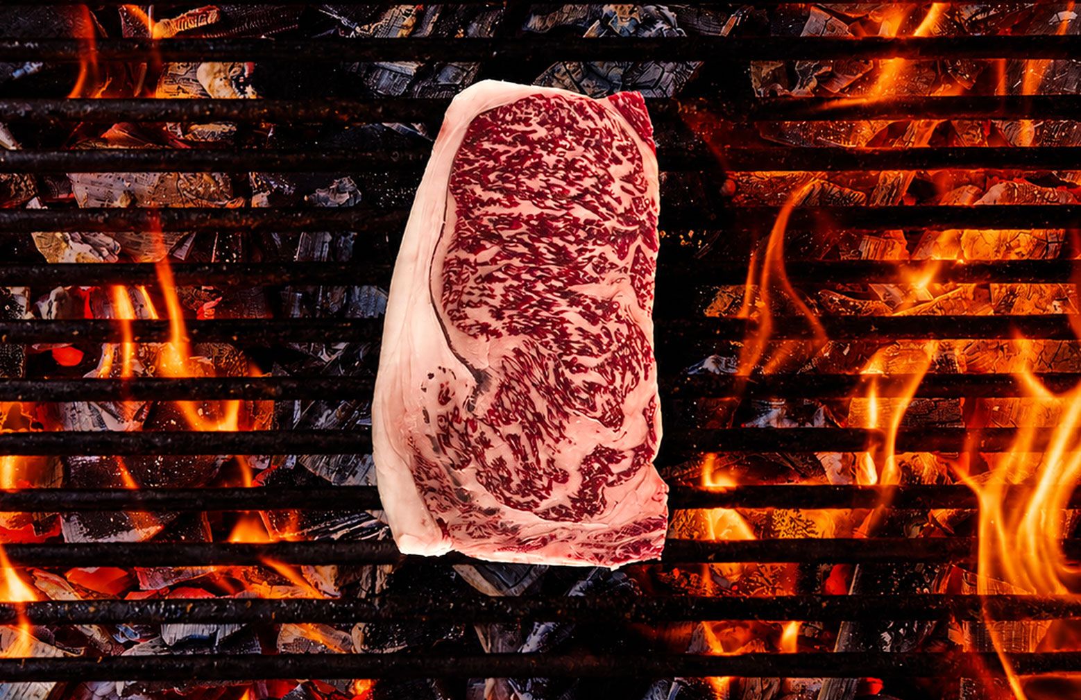 Wagyu-Grill-flammen